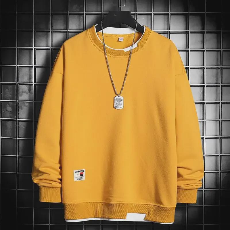 Pánská podzimní mikina s kapucí s gradientem - Volný střih, Japonský styl, Trendy flísovaný top pro teenagery