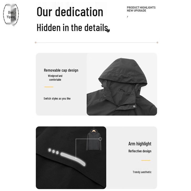 Veste d'extérieur imperméable légère unisexe