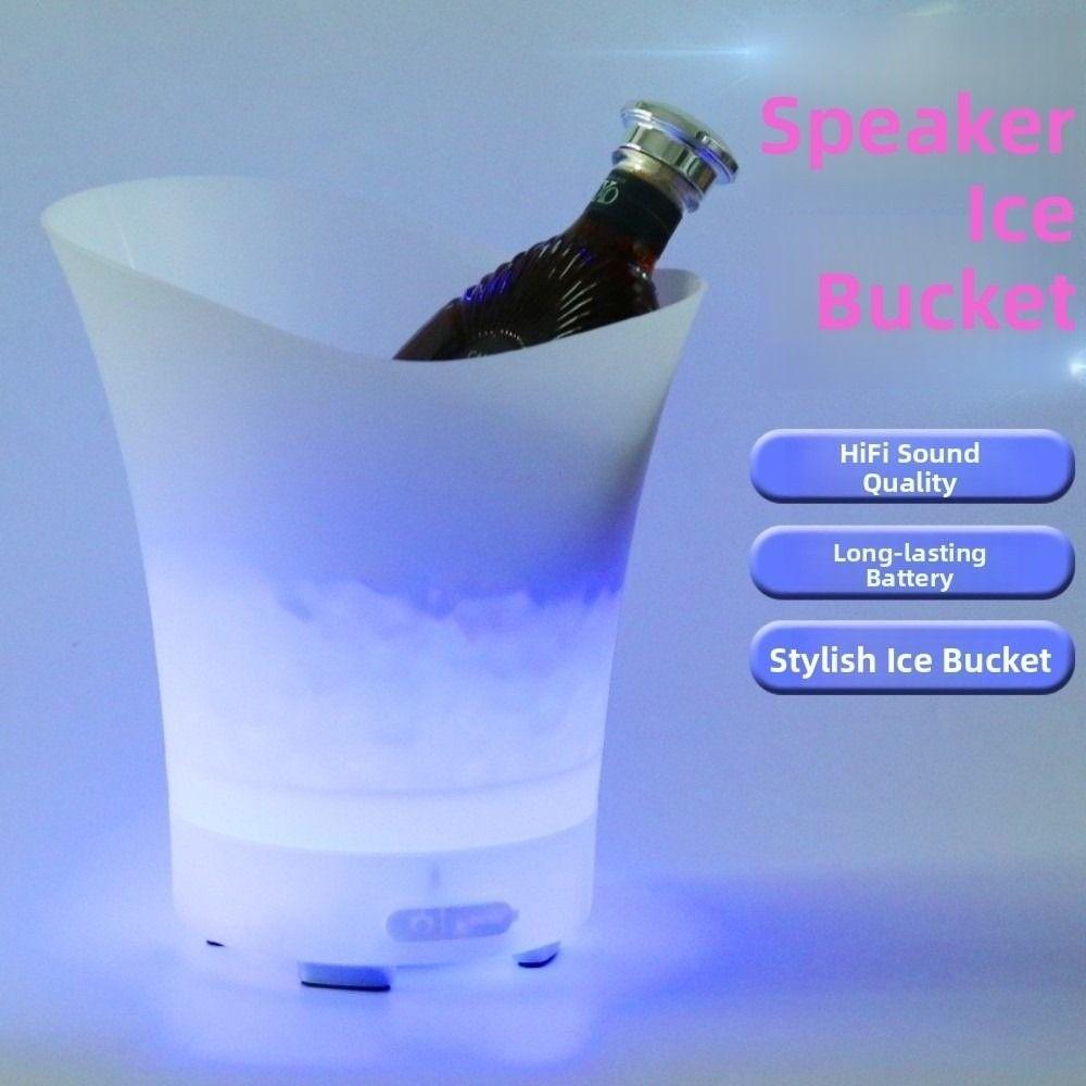 with Bluetooth speaker LED Ice Bucket Colorful Radiant Light Up Ice Cube  KTV