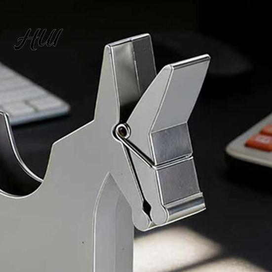 Desktop Space Saver Mule Shape Pen Holder, Multi-Functional 3-in-1 Organizer with Note Holder Business Desk Card Box And Plastic for Office