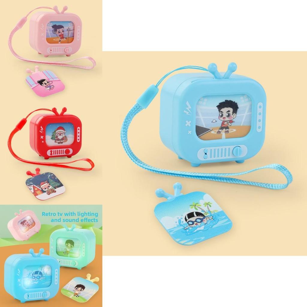 Childrens Cartoon Led Tv Pendant Light Sound Keychain Gift For Boys And Girls