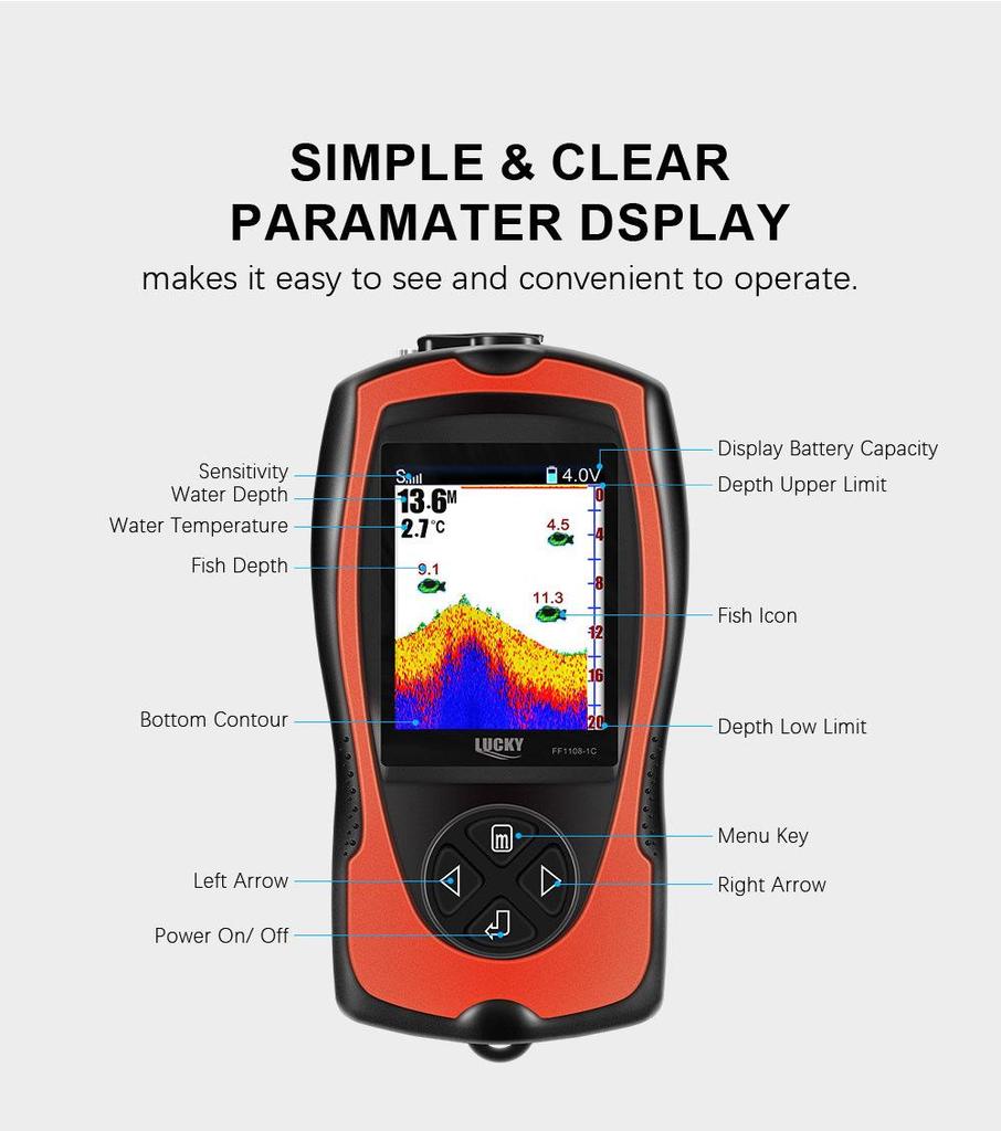LUCKY Wired Fish Finder with Color Screen