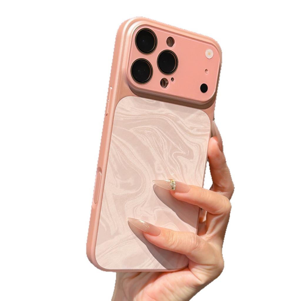 Applicable to iPhone17Promax second change mobile phone case water wave leather pattern AG electroplating matte Apple 16 all-inclusive
