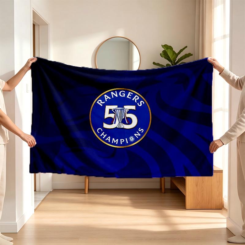Rangers Fc (28) Flannel blanket a soft accent for the bedroom and living room and a cozy home gift