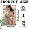 Anime Girl Metal Wall Art 8x12 Inch Retro Beach Decor Floral Swimsuit Home