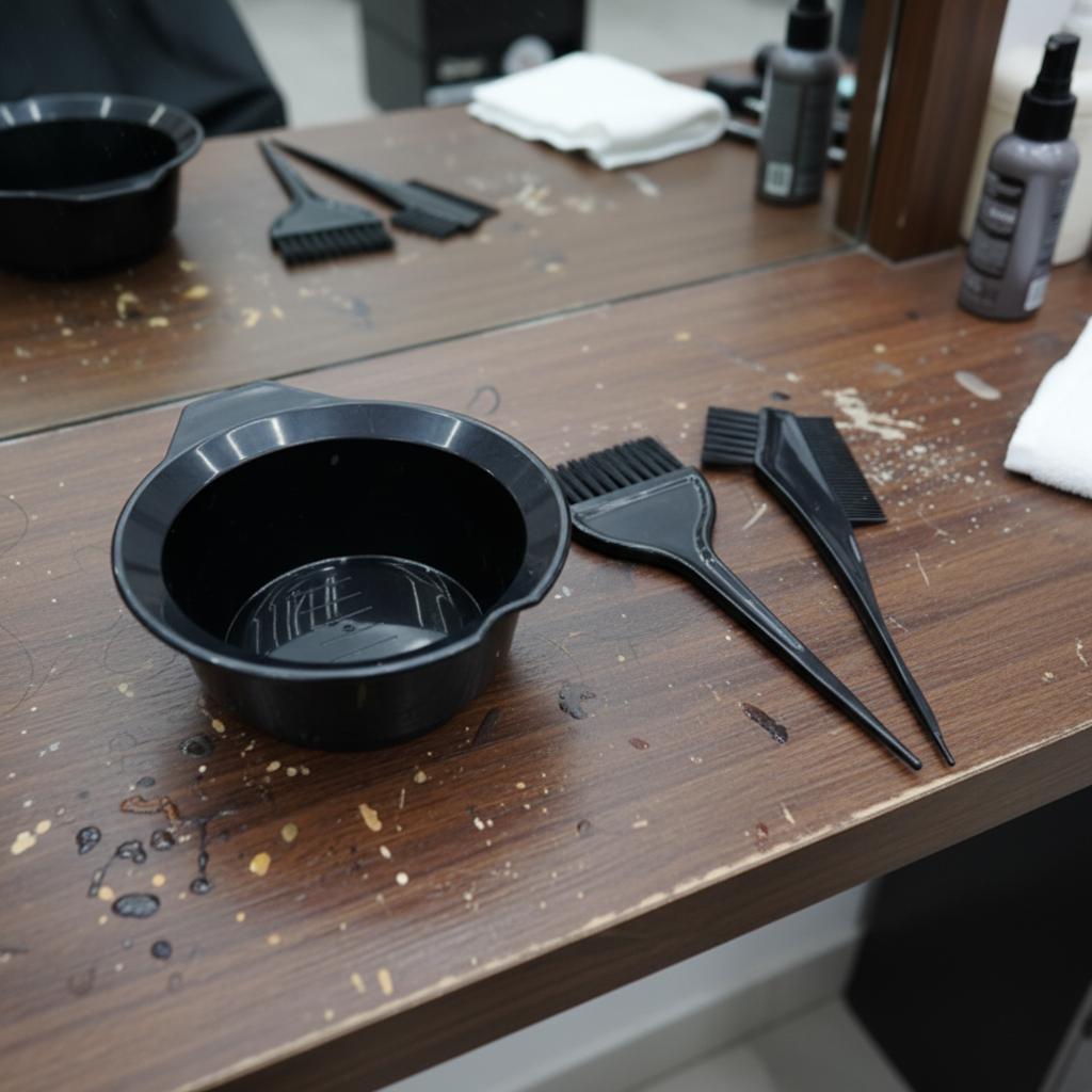 Hair Coloring Set Brush and Bowl Dyeing Bowl