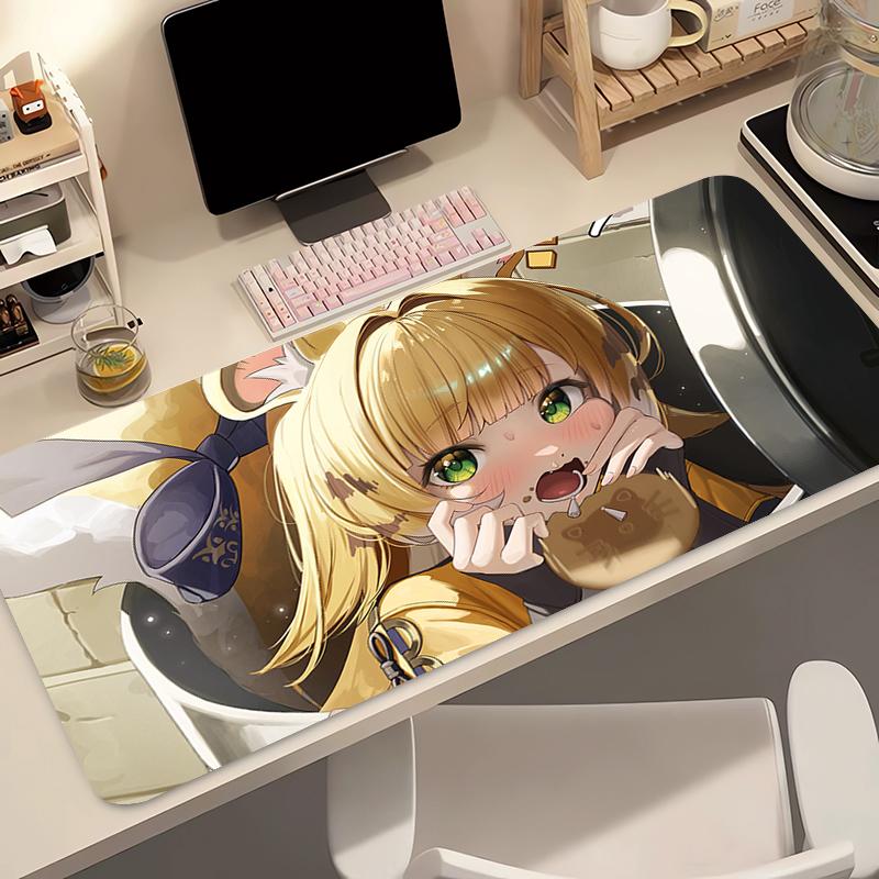 Keyboard Pad Zenless Zone Zero Ju Fufu Mouse Pad Kawaii Anime Girl Desk Mat PC Gamer ZZZ Mousepad Office Carpet Home Table Pad