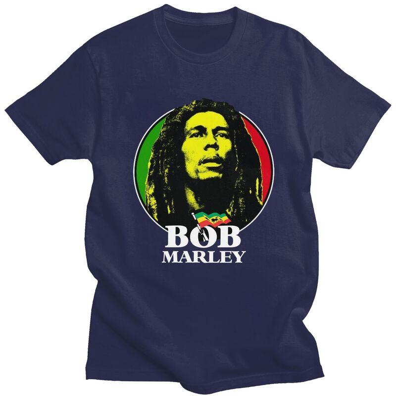 

Custom Mens Reggae Rock Bob Marley T Shirt ShortSleeve Cotton Tshirt Tshirt Leisure Tees Loose Fit Clothing 4XL