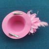 1 buc Pălărie fascinator cu pene pentru copii, pentru domnișoara de onoare, accesorii de păr, podoabă de cap, decor cu mărgele de perle, agrafe de păr