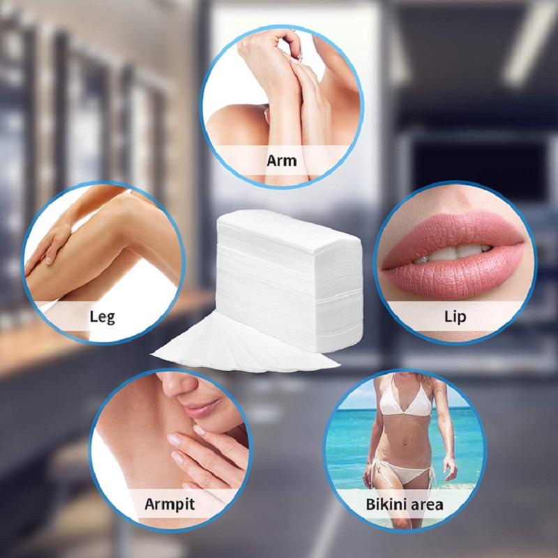 100 Pcs Hair Removal Wax Paper For Women & Men Nonwoven Wax Strip Paper Roll High Quality Body Leg Arm Lip Hair Removal Epilator