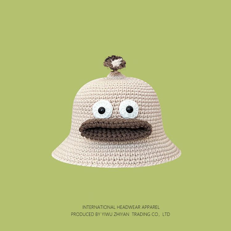 Ruffian Baby Monster Shrek Knitted Pullover Autumn and Winter Devil Long Braid Cartoon Handmade Wool Hat Tide