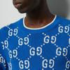 Gucci Jumbo GG Jacquard Crew Neck Sweater 'Blue Ivory' Men's 694767-XKCDF-4559