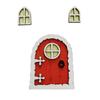 Cute Wooden House Miniatures Cartoon Fairy Door Ornaments Fluorescent Elf Door  Decor Gifts