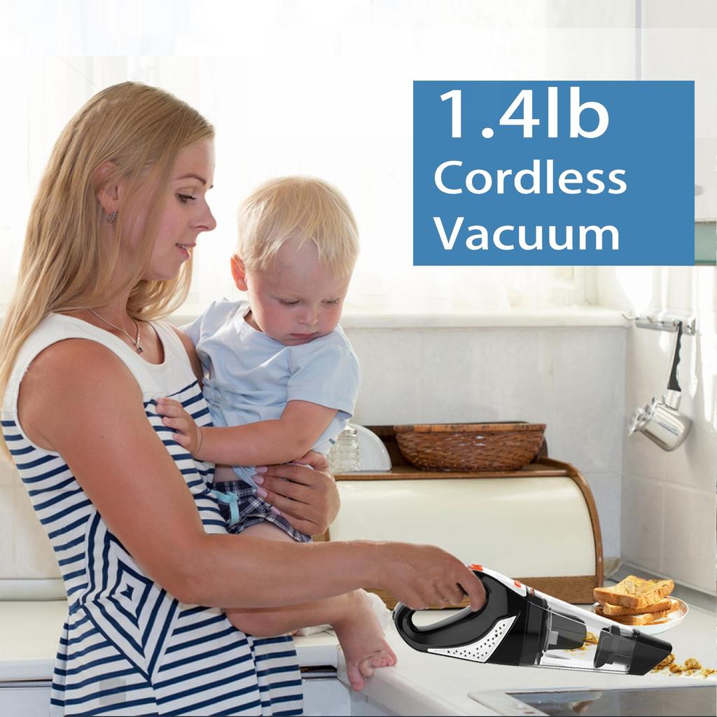 Handheld Vacuum Cordless Car Vacuum Cleaner Rechargeable Lightweight Hand Held Small Portable Vac with USB-C Cable for Home, Car