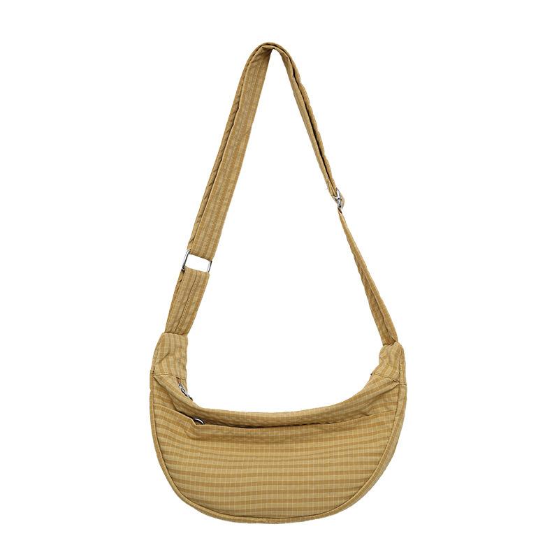 Underarm bag, crescent bag, dumpling bag, large capacity canvas women's bag, bag, light storage, new models