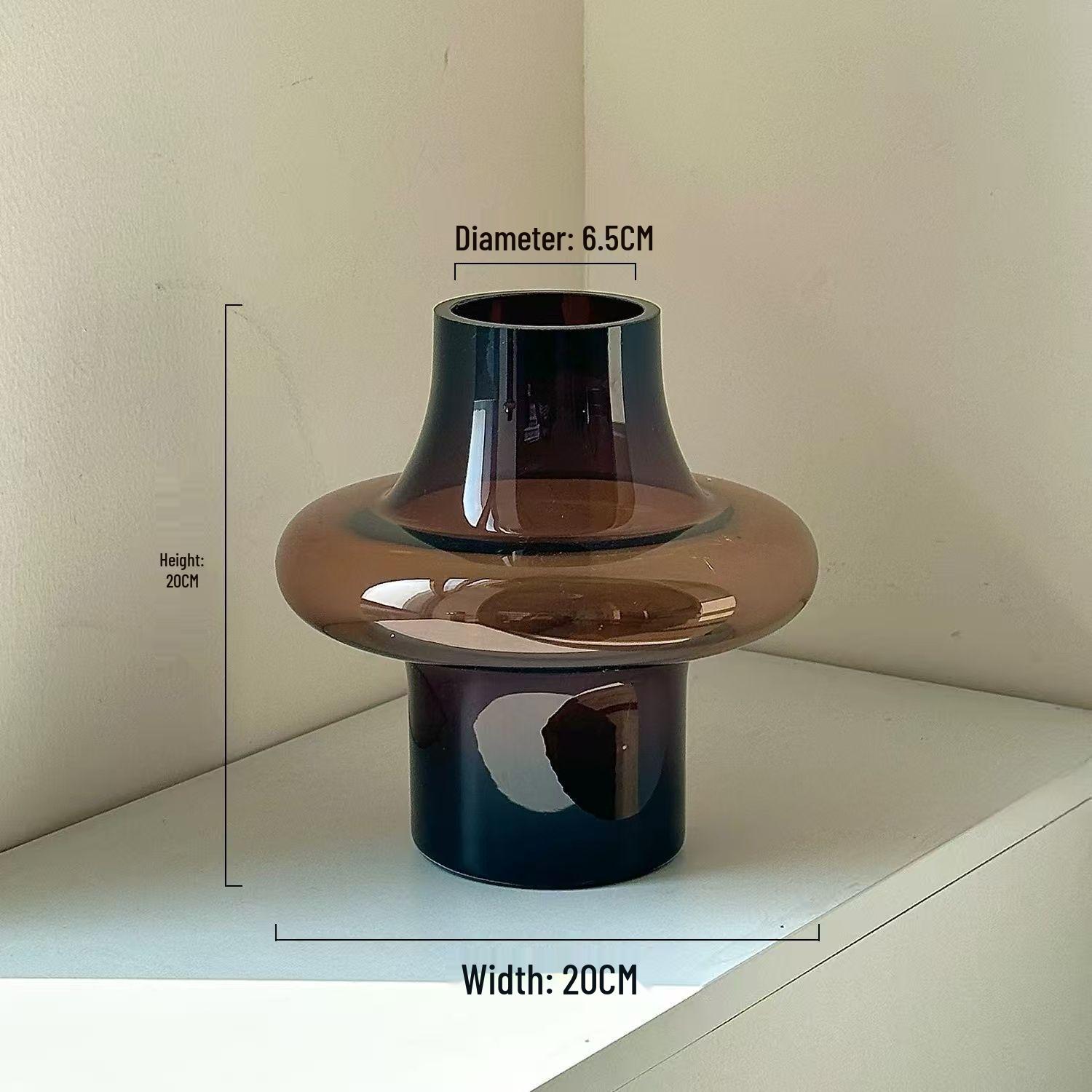 Mid-Century Modern Glass Vase: Retro Floral Art for Fresh Flowers