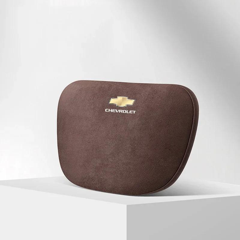 Suede Car Headrest Soft Neck Protective Support Pillows for Chevrolet AVEO Blazer CAPTIVA Cavalier CRUZE IMPALA LACETTI MALIBU