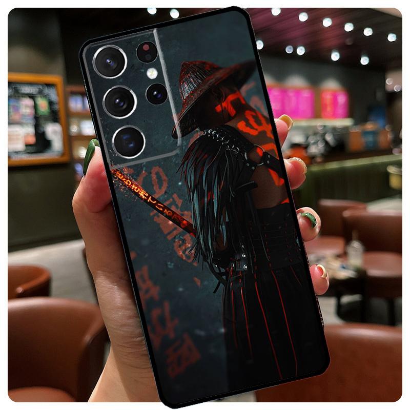 Samurai Japan Art Phone Case For Samsung Galaxy S25 Ultra S21 S22 S23 S24 Ultra S9 S10 Plus S24 S25 FE Cover