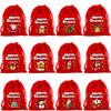 Christmas Candy & Apple Gift Bags - Red Snack Packaging