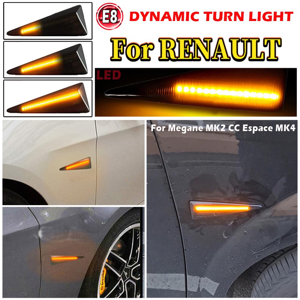 Pro Renault MK4 Vel Satis Wind Avantime Megane 2 Scenic 2 Espace 4 Dynamické LED směrové světlo Boční obrysové světlo do auta