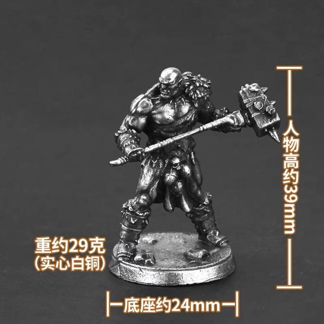 White Brass Viking Warrior Miniature Model Metal Ancient Soldier Figure Board Game Piece Desktop Decor Ornament Toy