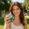 Slow Rebound Toy Colorful Grid Stress Ball, TPR Rising Fidget for Anxiety Relief, Palm-sized Reliever Soft Squeeze Decompression Ball Office