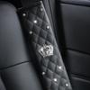 Rhinestone Inlaid Crown Steering Car Seat Belt Shoulder Protection Cover Automatic Transmission Handbrake Protection Cover