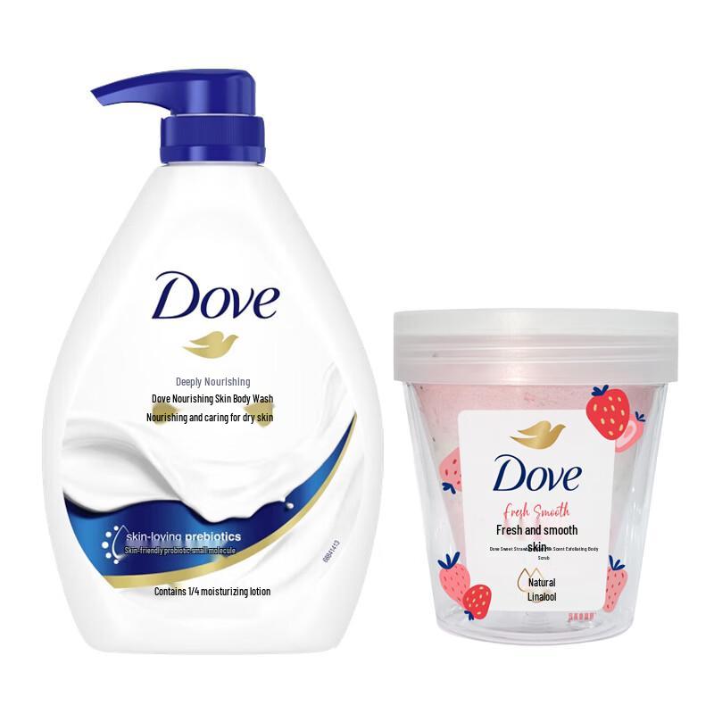 

Dove Deeply Nourishing Shower Milk & Body Scrub Set