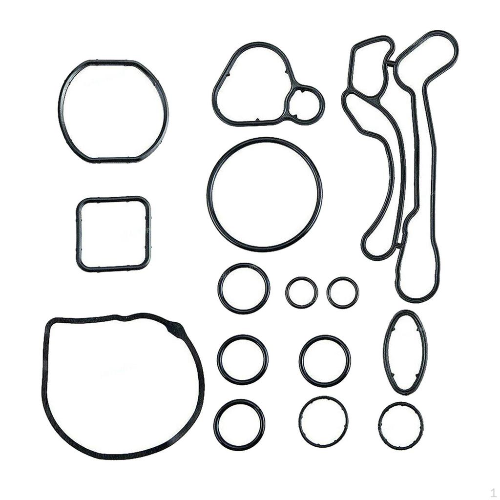 Engine Oil Cooler Gasket Rings 55354071 55353331 15 Pieces Set Fits for Aveo Aveo5 55353321