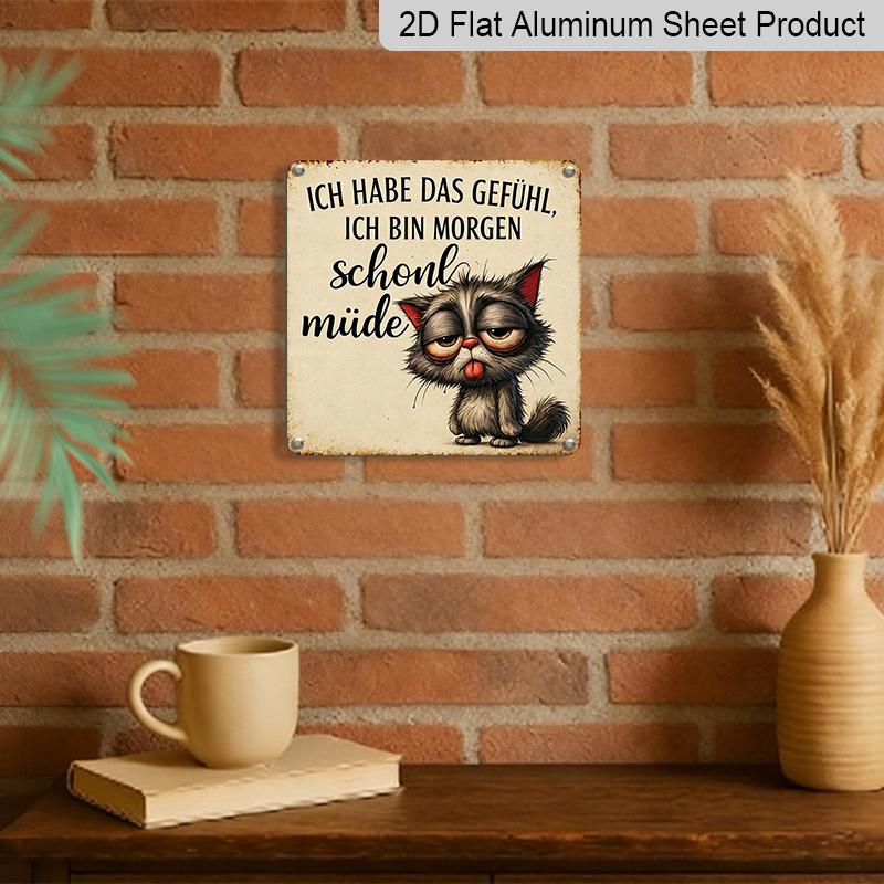 2D Flat - 1pc Vintage Aluminum Metal Sign, Outdoor Decorative Wall Plaque, Styled Like A Retro Tin Sign, with A Sarcastic Message, Tomorrow Will Be