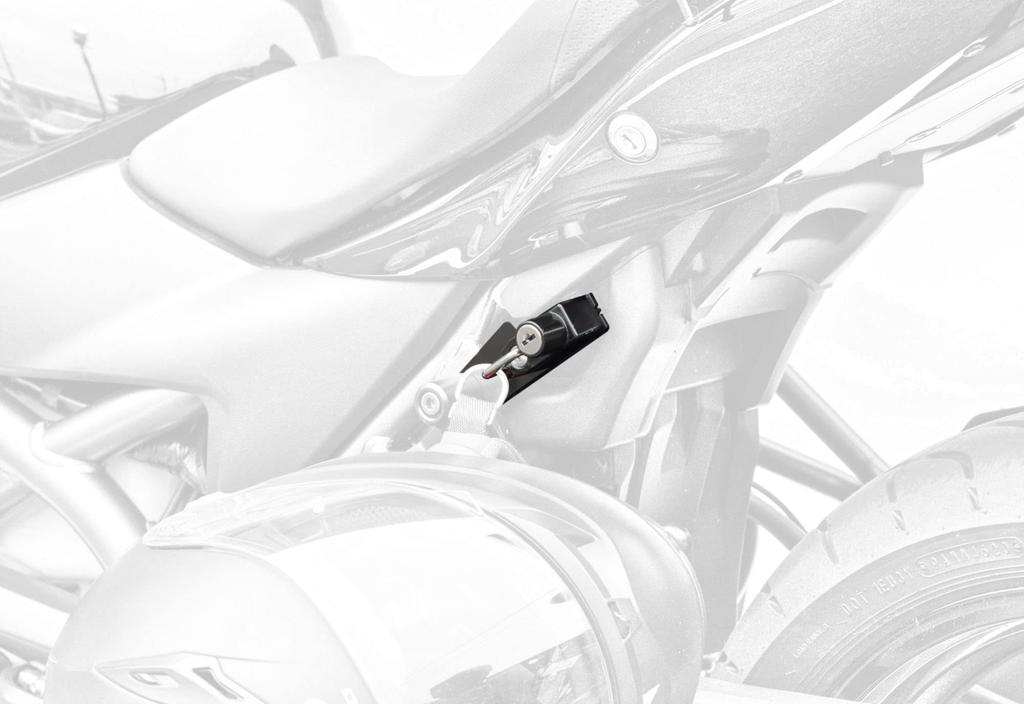 Kijima Motorcycle Helmet Lock Holder Left Tandem Step Type Steel Black Finish Co-tightening SV650/X 303-1581A