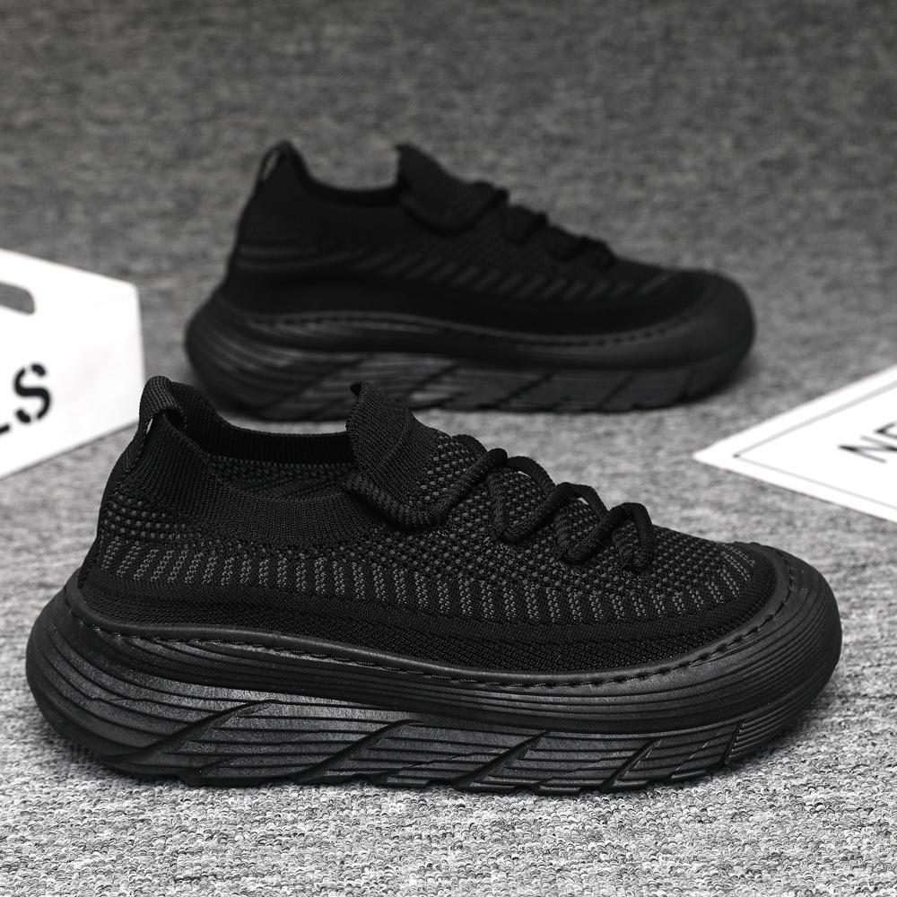 Meshschuhe Herren Herbst neu atmungsaktiv Fly-Knit Socken Schuhe Herren lässig vielseitig Sport Laufschuhe Plateau Meshschuhe