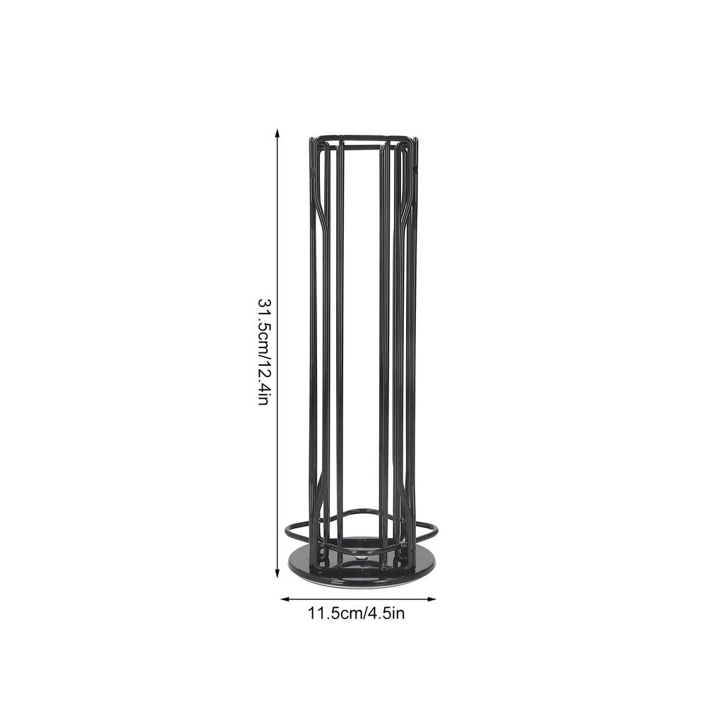 Coffee Capsule Stand 360 degrees Rotation Anti Slip Thick Base Wrought Iron Capsule Pod Holder for 20pods