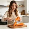 Vegetable Peeler with Ergonomic Handle 2 In 1 Bottle Opener Stainless Steel Peeler for Melons Potatoes Cucumbers Pumpkin Sugar Cane