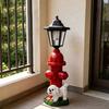 Luce Solare da Giardino in Resina con Design Rana Cucciolo Statua Animale Carina per Cortile Patio Balcone Accensione/Spegnimento Automatico Impermeabile Resistente allo Sbiadimento Decorazione Esterna Unica