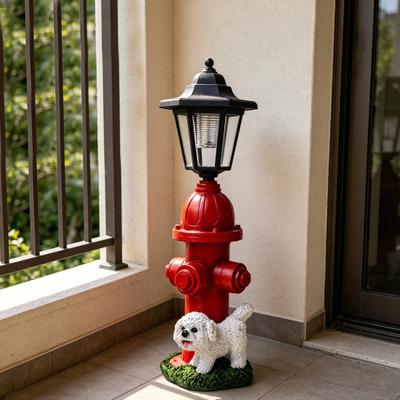 Słoneczna Żywiczna Lampa Ogrodowa z Motywem Żaby i Szczeniaka Urocza Statuetka Zwierzęcia do Ogrodu Tarasu Balkonu Automatyczne Włączanie/Wyłączanie Wodoodporna Odporna na Blaknięcie Unikalna Dekoracja Zewnętrzna