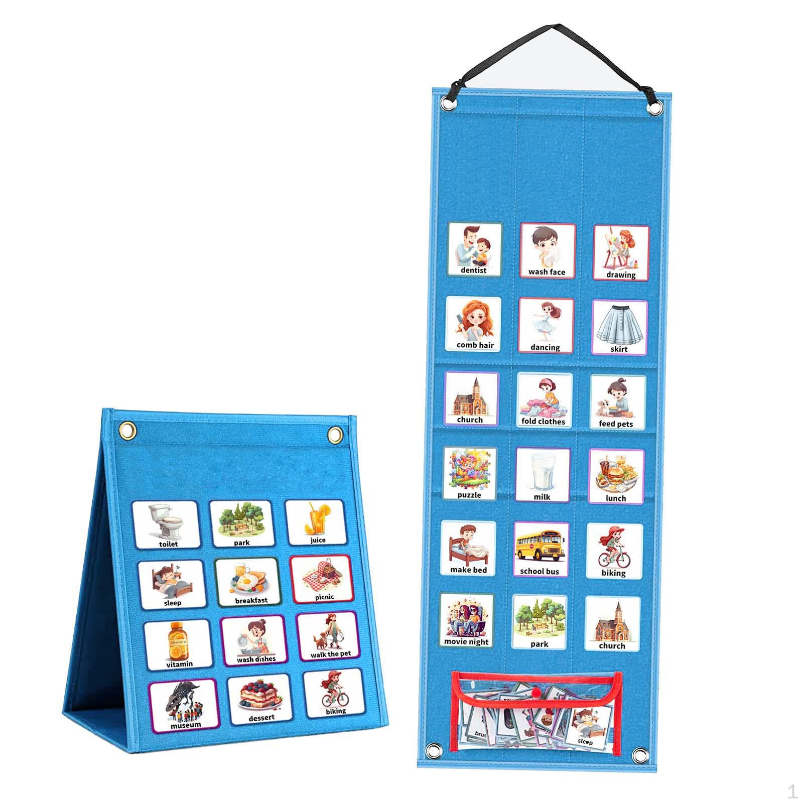 

Органайзер распорядка дня для детей дома и в школе синий