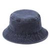 Damen einfarbiger Vintage Fischerhut faltbar distressed Bucket Hat Sommer Outdoor Sonnenschutz Basin Hat lässiger Strandhut