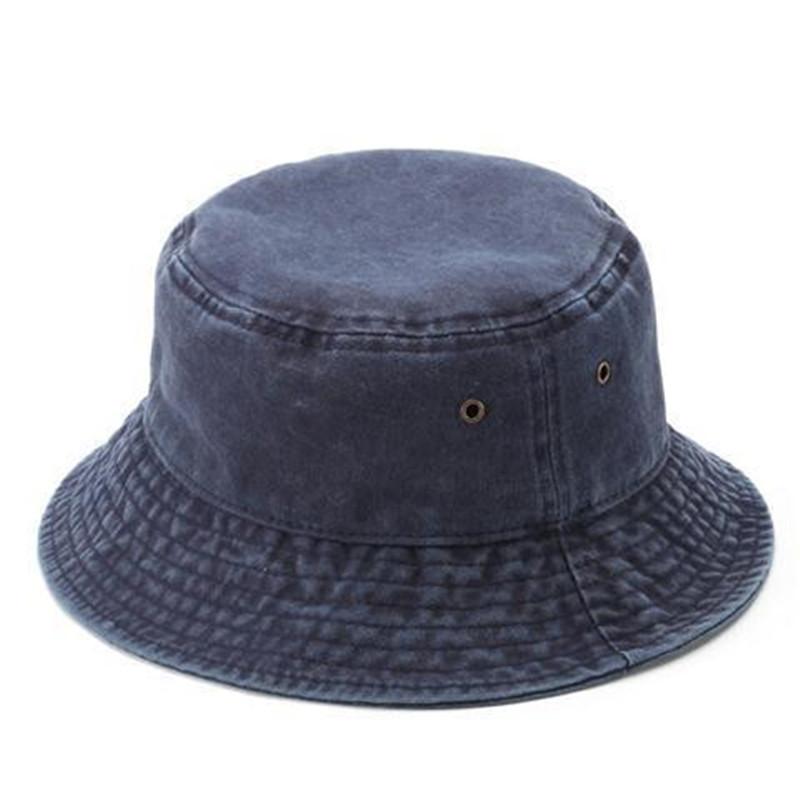 Damen einfarbiger Vintage Fischerhut faltbar distressed Bucket Hat Sommer Outdoor Sonnenschutz Basin Hat lässiger Strandhut