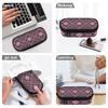Pencil Case Smooth Zipper Multi Compartment 300D Polyester with Main Pocket Mesh Layer and Removable Pen Divider for Students