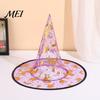 Family Holiday Souvenirs Halloween Organza Witch Hat for Women, Adult Wizard Costume Lightweight Accessories, Breathable Pointed Cap Cosplay