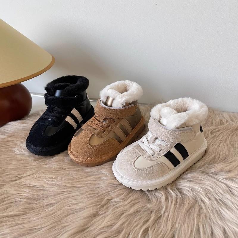 Winter Children's Baby Boots  New Plush Comfortable Warm Cotton Shoes Children Anti Kick Plush Anti Slip Outdoor Snow Boots