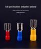 Hao Bo FDD2-187 Pre-insulated 4.8mm Cold Crimp Spade Terminal Lug, Pack of 1000.