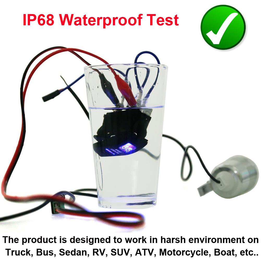 12V 24V Car Boat Rocker Toggle Switch Waterproof ON/OFF 5 Pin Latching Marine Push Button led light bar rear light reverse light Battery Switches5