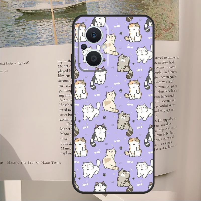 Funny Cat Collage Cover For OPPO Reno 12F 11F 13F 14F 10 11 12 13 14 Pro 8 Lite OPPO Find X9 X6 X5 X8 Pro Case