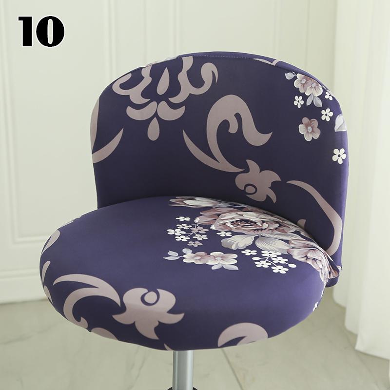 Elastic Arc Chair Cover Bar High Stool Cashier Bank Stool Cover  Kitchen Chair Cover Dining Home Decor Seat Cover