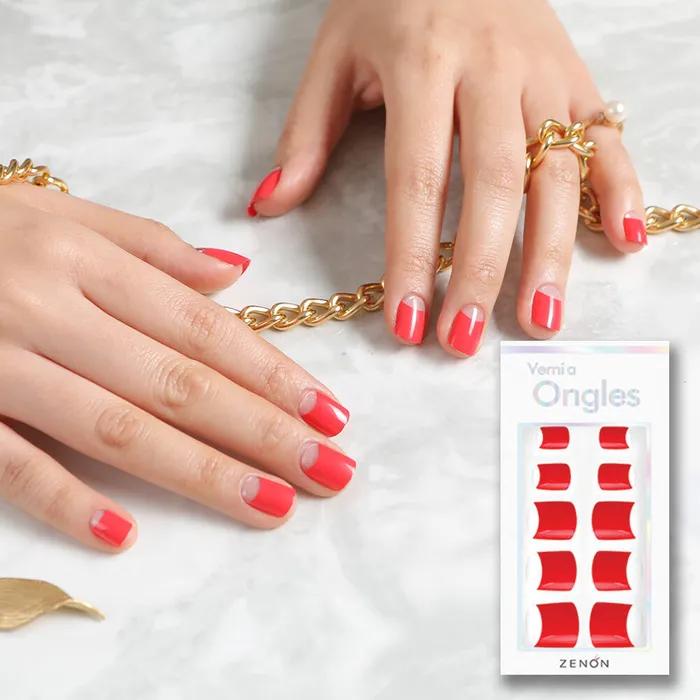 Free Glue Gel Nail Tips - 11 Rose Temptation