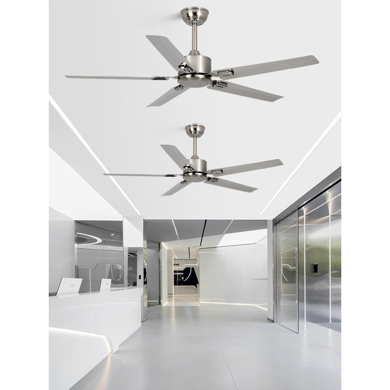 Five-Leaf Stainless Steel Restaurant without Light Commercial Ceiling Fan