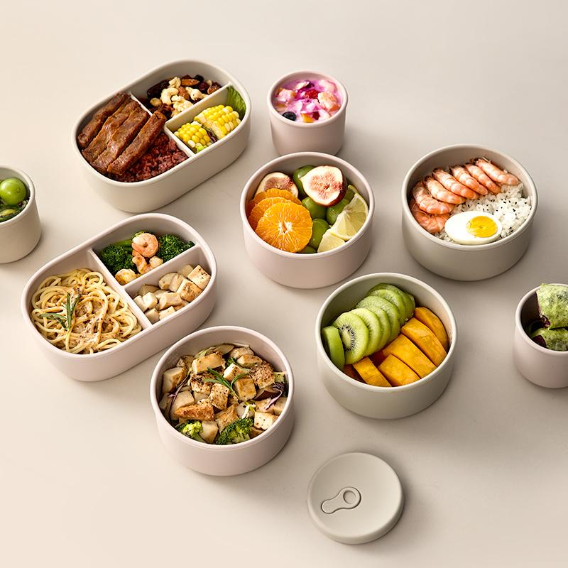 700ML 250ML Rund Silikon Matboks Kjøleskap Matoppbevaringsboks Mikrobølgeovn Oppvaskmaskinsikker Matbeholder med Lokk