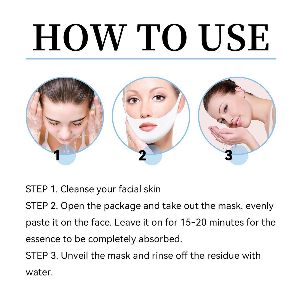 Maschera Lifting V-Line: Maschera da appendere alle orecchie per rassodare il mento, assottigliare il viso e definire i contorni